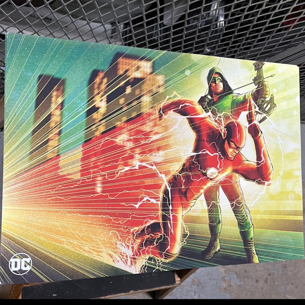 The Flash x Arrow RARE Movie Poster DC Crossover new